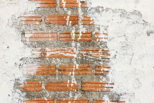 white stain on brick wall background texture