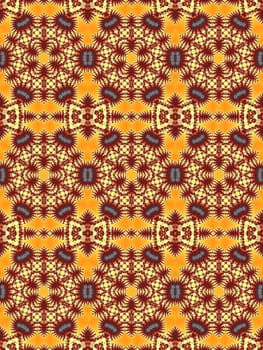 Digital computer graphic - seamless decorative ornament in a bright colors for design.
