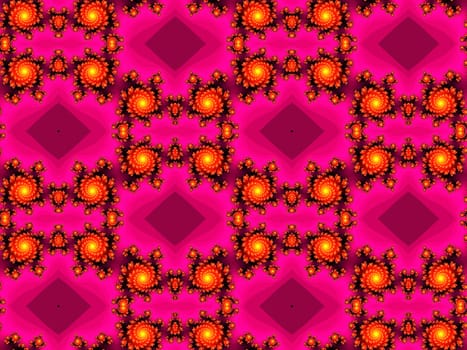 Digital computer graphic - seamless decorative ornament in a pink colors for design.