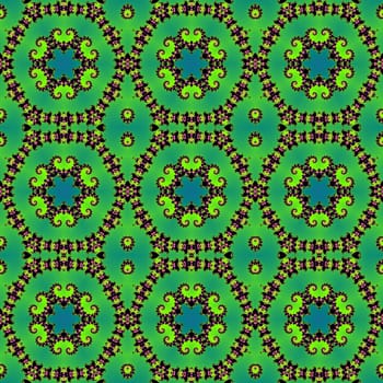 Digital computer graphic - seamless decorative ornament in a bright colors for design.