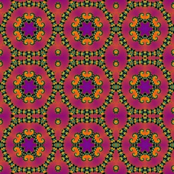 Digital computer graphic - seamless decorative ornament in a bright colors for design.