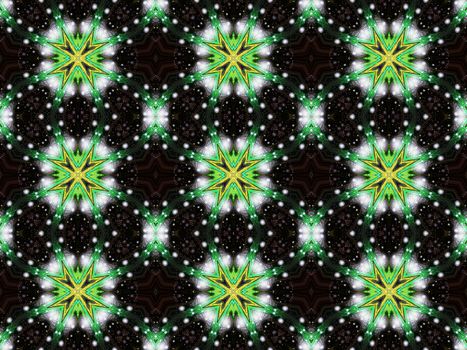 Digital computer graphic - seamless decorative ornament in a space style for design.