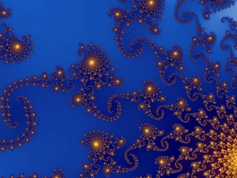 Digital computer graphic - rendering. Patterned fractal background for design.