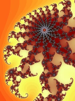 Digital computer graphic - rendering. Patterned fractal background for design.