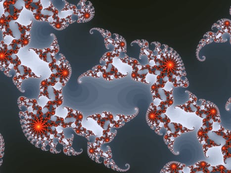 Digital computer graphic - rendering. Patterned fractal background for design.