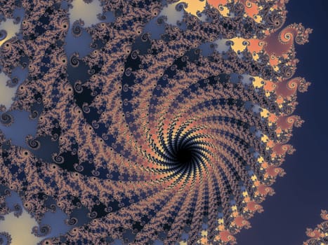 Digital computer graphic - rendering. Patterned fractal background for design.