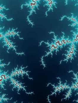 Digital computer graphic - rendering. Patterned fractal background for design.