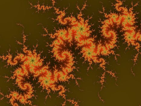 Digital computer graphic - rendering. Patterned fractal background for design.