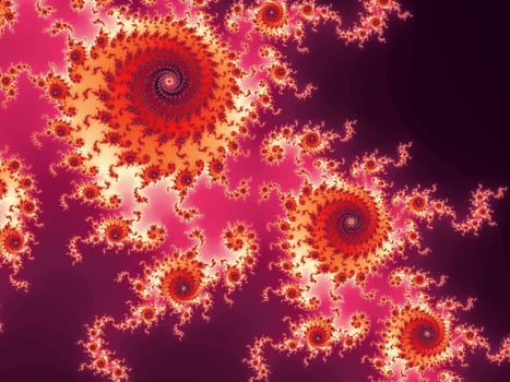 Digital computer graphic - rendering. Patterned fractal background for design.