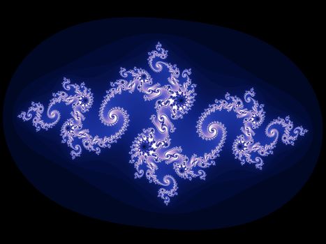 Digital computer graphic - rendering. Patterned fractal background for design.