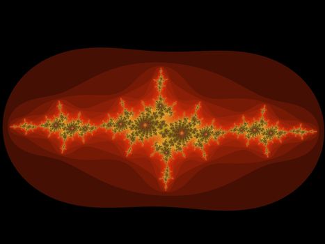 Digital computer graphic - rendering. Patterned fractal background for design.