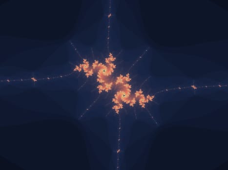 Digital computer graphic - rendering. Patterned fractal background for design.