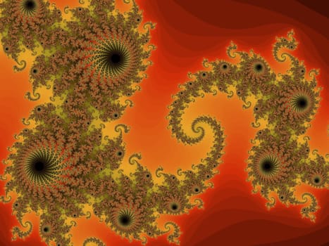 Digital computer graphic - rendering. Patterned fractal background for design.