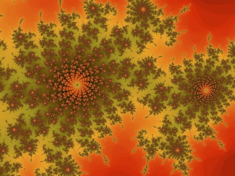 Digital computer graphic - rendering. Patterned fractal background for design.
