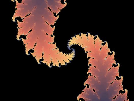 Digital computer graphic - rendering. Patterned fractal background for design.