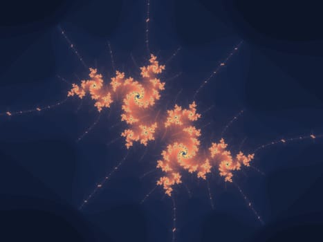 Digital computer graphic - rendering. Patterned fractal background for design.