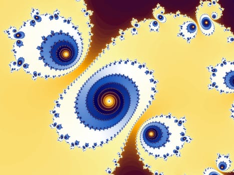 Digital computer graphic - rendering. Patterned fractal background for design.