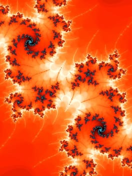 Digital computer graphic - rendering. Patterned fractal background for design.