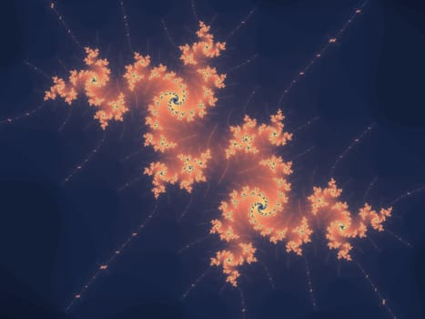 Digital computer graphic - rendering. Patterned fractal background for design.