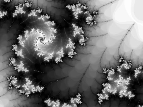 Digital computer graphic - rendering. Patterned fractal background for design.