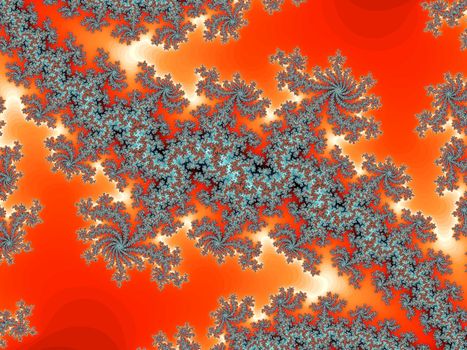Digital computer graphic - rendering. Patterned fractal background for design.