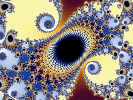 Digital computer graphic - rendering. Decorative fractal background in a bright colors for design.