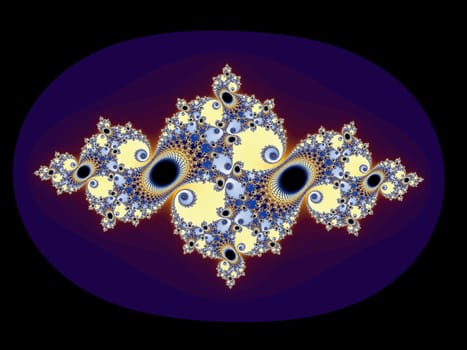 Digital computer graphic - rendering. Patterned fractal background in a bright colors for design.