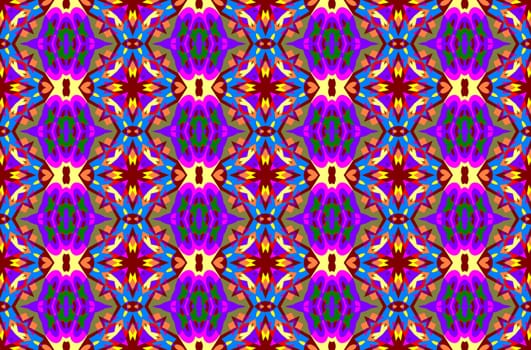 Digital computer graphic - seamless decorative ornament in a bright colors for design.