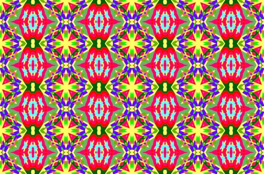 Digital computer graphic - seamless decorative ornament in a bright colors for design.