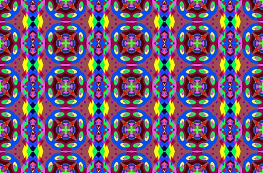 Digital computer graphic - seamless decorative ornament in a bright colors for design.