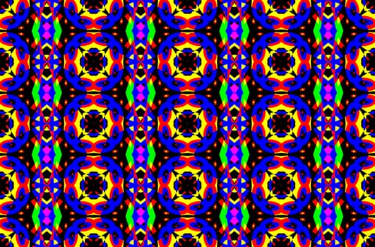 Digital computer graphic - seamless decorative ornament in a bright colors for design.