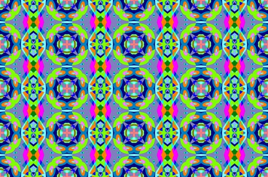 Digital computer graphic - seamless decorative ornament in a bright colors for design.