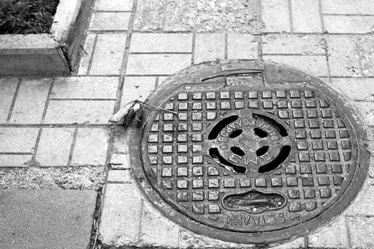 Streets and sidewalks have many interesting patterns and lines 