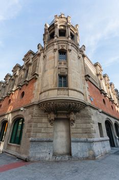 Old building of Alhondiga  in Bilbao in the old time was store of wines nowdays is a Cultural Center BAsque Country Spain