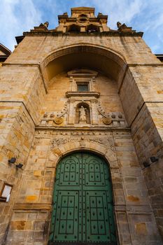 Main facade view of saint Vicente church in the city of Bilbao Basque Country Spain