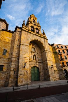 Full view of saint Vicente church in the city of Bilbao Basque Country Spain