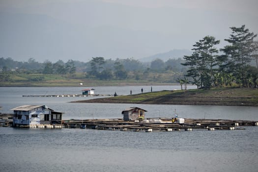 padalarang, indonesia-august 1, 2014: saguling lake that located in padalarang, west java-indonesia.