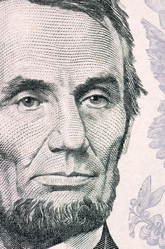 The face of Lincoln the dollar bill