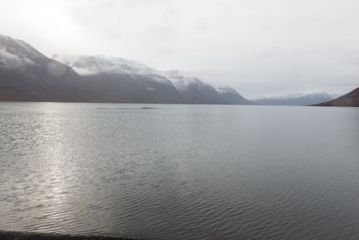 Arctic landscape in Greenland around Disko Island