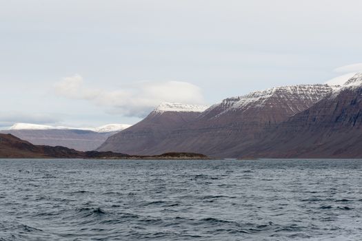 Arctic landscape in Greenland around Disko Island