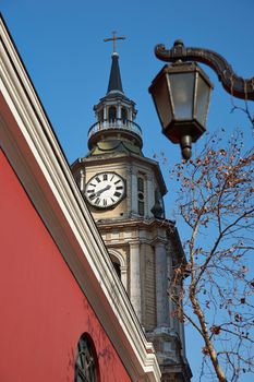 Historic San Francisco church in central Santiago, Chile