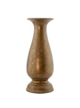 brass vase for flower isolated on white background