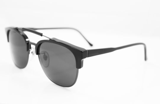 Black sunglasses isolated on white background, stock photo