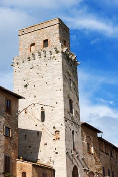 Devil tower (Torre del diavolo), San Gimignano medieval town (UNESCO heritage), Siena, Tuscany, Italy