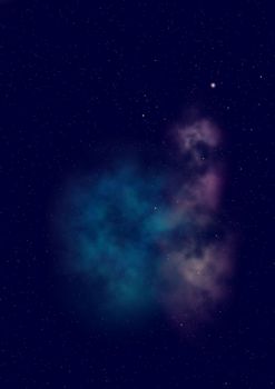 Far being shone nebula and star field against space. "Elements of this image furnished by NASA".