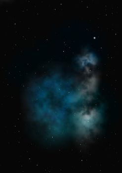 Far being shone nebula and star field against space. "Elements of this image furnished by NASA".