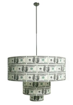 one chandelier made ??from dollars 