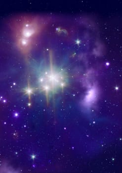 Small part of an infinite star field of space in the Universe. "Elements of this image furnished by NASA".
