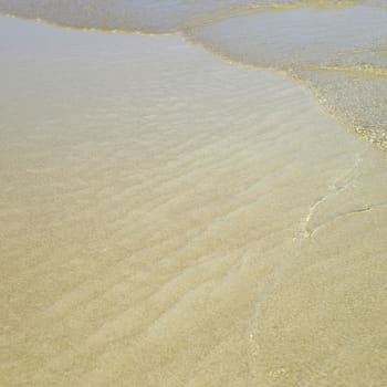 Gold sand beach at low tides