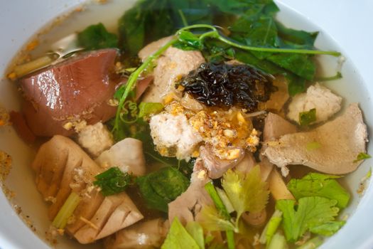 Pork blood soup - asian food